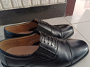 强人商务正装鞋男际华3515品质头层牛皮单皮鞋 套脚三接头皮鞋 黑 41 实拍图