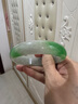 冰糯种阳绿正品翡翠手镯子老坑飘绿正圈冰种果绿礼品女款玉手镯子 58号 实拍图