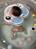 鲸保婴儿游泳圈0-12个月脖圈 新生儿游泳圈宝宝洗澡颈圈K5012蓝色大码 实拍图