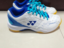 尤尼克斯YONEX羽毛球鞋yy入门级训练减震动力垫男女SHB101CR 白/蓝41码 实拍图
