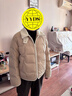 坦博尔轻薄羽绒服女短款翻领宽松舒适衬衫式女士外套330226D 椰奶咖165 实拍图
