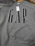 盖璞（GAP）男女装春款印花logo抓绒圆领卫衣合身上衣美版 灰色 645634 XS 美码 S亚洲码175/88A 实拍图