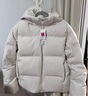 优衣库女装无缝羽绒连帽外套/外套夹克478577 01 乳白色 M 实拍图