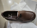 意尔康男鞋秋季羊皮舒适一脚蹬皮鞋男软面套脚商务休闲鞋 59171W 棕色39 实拍图