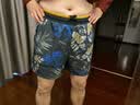 美津浓（MIZUNO）游泳裤男双层速干宽松沙滩裤防尴尬海边大码温泉短裤B3105黄XL 实拍图