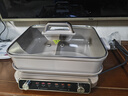 美的（Midea）电火锅鸳鸯锅火锅专用锅多功能锅料理烤肉锅分体式多功能一体电锅0氟钛陶电煮锅HGS352866S 实拍图