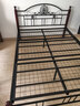 叠亿铁艺床钢木床钢架床欧式实木实心腿室内1.35米特厚款 棕色腿单床 200*150CM 实拍图