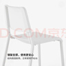 宜家（IKEA）帝奥多斯可堆叠白色餐桌椅凳子家用靠背现代简约塑料 黑色 实拍图