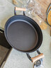 铁仕达（Telssida）木柄双耳加厚铸铁锅烙饼锅老式生铁锅无涂层平底锅不粘煎锅饼铛 实拍图