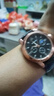 正品男士手表高档休闲石英表简约气质男表皮带高颜值罗马时尚腕表 黑色运动款 实拍图