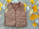 羽绒棉马甲女秋冬保暖背心修身短款v领加绒坎肩百搭内胆 卡其色（同色升级加绒款） 3XL 115斤-130斤 实拍图