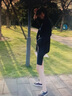 朵粉儿 高腰五分打底裤女薄款安全裤夏季显瘦芭比短裤收腹提臀裤 黑色 L 实拍图