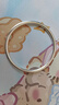 周大福 简约925银手镯实心素圈送礼生日礼物 AB39451新年礼物 粗版 58mm 实拍图