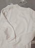 拇指白小T热力加厚加绒长袖T恤秋冬新款保暖百搭打底衫 男款白色 3XL 实拍图