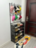 苡茉鞋架家用门口多层简易鞋帽一体鞋柜宿舍出租屋置物架子侧布5层80 实拍图