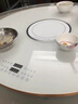 芝梵饭菜保温板加热菜板保温板暖菜板家用带电磁炉火锅暖菜板+火锅+自动旋转家庭旋转餐桌加热转盘 大理石纹丨80CM【电动+手动旋转】电磁炉火锅款 实拍图