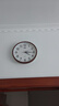 康巴丝（Compas）挂钟 创意简约钟表客厅石英钟表挂墙时钟 c2855 咖木色 26cm直径 实拍图