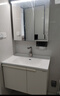 九牧（JOMOO）浴室柜 陶瓷一体盆铝合金智能洗手盆柜组合80cm A2750-74AT-Z1 实拍图
