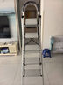 杜邦（DU PONT）梯子家用折叠铝合金梯加厚人字梯登高梯爬步安全梯扶梯楼银色5步 实拍图