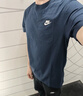 耐克(NIKE)春夏男短袖T恤 纯棉 运动休闲 经典简约 AR4999-410 深蓝M 实拍图