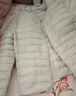 鸭鸭（YAYA）佟丽娅同款轻薄羽绒服女新款冬季短款圆领内胆修身时尚薄外套男 米白色【女款无领】 2XL 【建议125-140斤】 实拍图