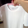 布先生春夏季短袖T恤男士纯棉小白T纯色内搭打底衫 白色 L(175) 实拍图