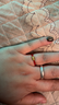 红色年轮 黄金戒指男女款足金路路通本命年红绳转运珠戒指送礼指环尾戒指 生日礼物送女友 红绳款约0.22g M码 实拍图