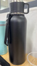 保温杯男士款大容量茶水分离泡茶水壶316不锈钢底学生便携水杯子 曜石黑1000ML 实拍图