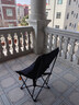 小魔户外折叠椅 折叠靠背椅加高月亮椅露营折叠凳子便携躺椅钓鱼椅 黑 实拍图