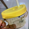 小雅象吸管杯儿童喝奶学饮刻度手柄鸭嘴杯防摔米糊杯婴儿宝宝牛奶杯水杯 实拍图