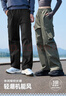 骆驼（CAMEL）直筒工装裤男户外防泼水运动休闲裤子 J14CA6L6645 幻影黑 L 实拍图