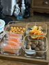 格娜斯 玻璃水果盘客厅复古轻奢创意零食分格干果盘北欧ins点心糖果盘 实拍图