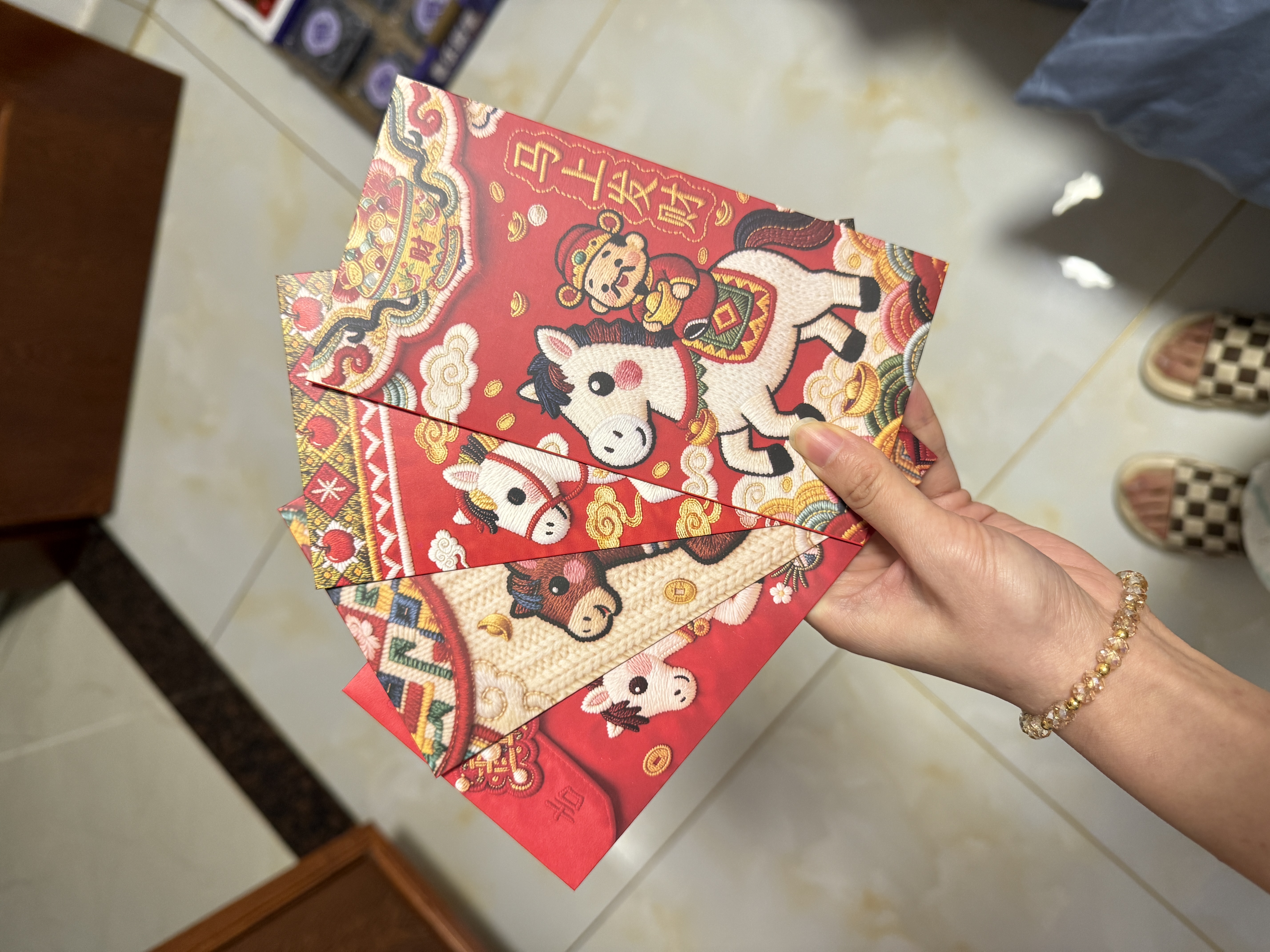Jidaocook2026马年加厚仿刺绣红包可爱创意新年通用千元红包精致利是封 6个装 5D立体马年红包【仿刺绣款】 实拍图