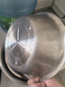 炊大皇304不锈钢盆筛五件套 加厚洗菜盆和面盆调料腌肉盆米筛五个组合装 实拍图