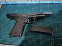 新款高端AQK-1911黄河玩具发射器CS装备手炝快拆空挂玩具收藏模型 高定AQK1911（曜石色）标配 实拍图