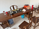 赣荣实木原木大板茶桌椅组合一桌五椅新中式简约茶几办公室家用泡茶台 抽屉款石盘大板1围椅4月牙椅 2米新中式四抽屉款 实拍图