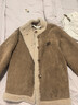ELLE法式复古麂皮绒毛绒短外套女2025冬季新款仿皮草宽松通勤上衣 卡其 【预售】 M 实拍图
