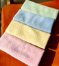 洁丽雅（Grace）儿童方巾A类纯棉洗脸家用吸水速干马卡龙刺绣柔软手帕小毛巾 4条 实拍图