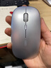 英菲克（INPHIC）M1无线鼠标可充电办公蓝牙三模电量显示静音便携适用于惠普华硕苹果IPAD笔记本电脑无限轻音 【无线-2.4G充电版-轻音按键】太空银 实拍图