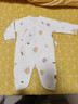童泰婴儿衣服新生儿连体衣秋冬季夹棉保暖宝宝衣服纯棉蝴蝶哈衣2件装 黄色鸭梨 66cm 实拍图