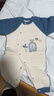 棉芹婴儿连体衣服纯棉秋冬季棉服加厚长袖保暖宝宝三层夹棉新生儿冬装 蓝色小狮子【2件装】（保暖款） 59码(建议1-3个月8-12斤) 实拍图