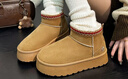 人本雪地靴冬季新款加绒女士棉鞋加厚东北抗寒短靴子 棕色    38    实拍图