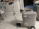 爱尔威（Airwheel）电动行李箱可骑行智能拉杆箱可坐可代步20英寸登机箱 豪华版一银 实拍图
