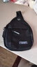 运动跑步包男休闲斜挎包手机包防泼水健身包女单肩包 黑色 实拍图