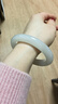 净心石和田玉手镯青白玉女款平安镯内径约57-58mm 实拍图