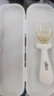 albo婴儿训练勺PPSU宝宝学吃饭叉子弯头勺子喂辅食勺儿童餐具套装 实拍图