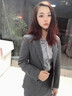 晨芙职业西装套装女时尚气质面试正装商务前台教师白领上班工作服工装 暗灰格外套+裙+灰条衬衫 M 建议90-100斤 实拍图