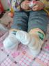 贝比婴儿袜子秋冬纯棉毛圈加绒加厚保暖卡通汽车新生儿宝宝中筒袜 实拍图