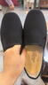 3515老北京布鞋男工作鞋软底休闲鞋透气一脚蹬传统布鞋 黑色  42 实拍图