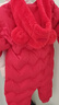 迷你巴拉（minibala）【三防】巴拉羽绒连体衣婴儿衣服宝宝萌趣爬服加厚新款 中国红60611-红色小熊 【毛绒帽子更柔软】 100 cm 【充绒量95.3g】 实拍图